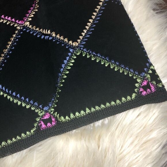 Metrostyle multicolor suede skirt sz 12 - Picture 3 of 8